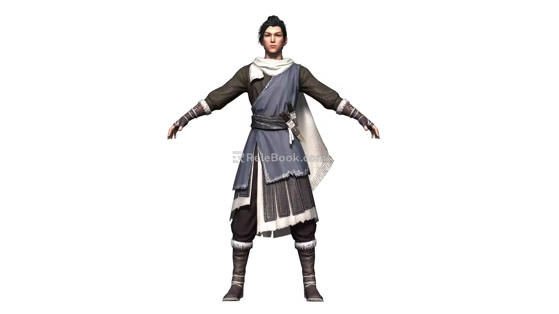 PBR Binding Action Swordsman Handsome Man Swordsman Antique Hanfu Sub-era Realistic Characters 3d model