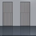 Modern Swing Doors With Vertical Stripe Design In Dark Gray Finish