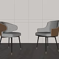 Modern Dining Chairs With Wicker Backrest Light Upholstery And Black Metal Legs