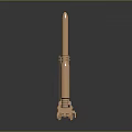 Copper Colored Military Missile Launch Vehicle With Wheeled Chassis Design