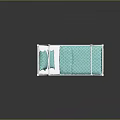 White Four Poster Bed With Blue Bedding And Elegant Frame Design