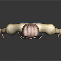 3D Female Character With Brown Hair Yellow Top Blue Scarf Blue Pants And Brown Boots