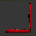 Red Toolbox Set Containing Sockets Wrenches Screwdrivers And Various Tools