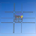 Commercial Street Red Brick Buildings With Clock Towers Glass Facades Pedestrians Cars And Blue Sky