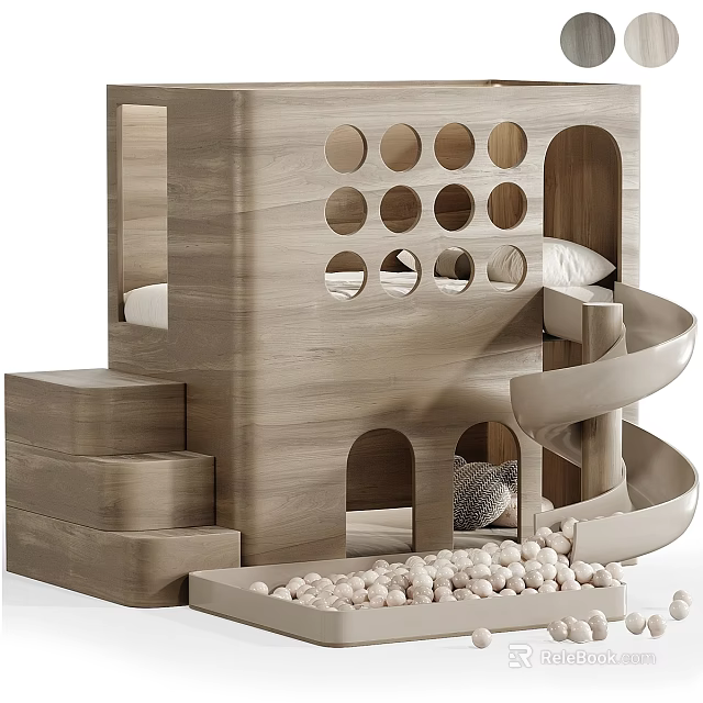 Wooden Modular Sofa Combination With Multiple Sections And Comfortable Seating 3d model