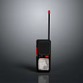 Tactical Self Defense Weapon with Black Body Red Antenna and Digital Display Screen