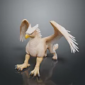 3D Griffin Mythical Creature Model With Spread Wings And Detailed Claws