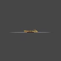 Rifle Weapon Lying On Green Grass Field With Clear Sky Above
