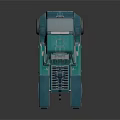 Futuristic Teal Concept Car With Unique Silhouette And Exposed Engine Parts