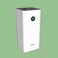 Two White Modern Air Purifiers With Green Indicator For Home Use