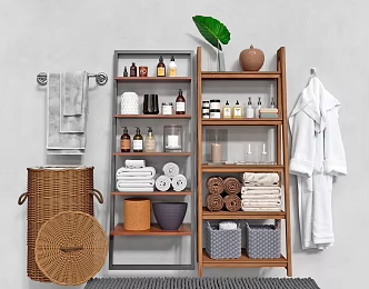 Towels Bath Towels Hotel Supplies Toiletries Bathrobe Storage Rack 3d model