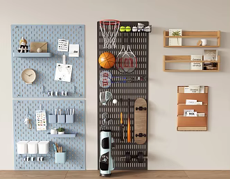 Modern Hole Board Pendant Wall Decorative Hanging Storage Rack Wall Decorative Board Decorative Rack 3d model