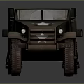 Military Green Tracked Vehicle With Open Cargo Bed And Star Emblem