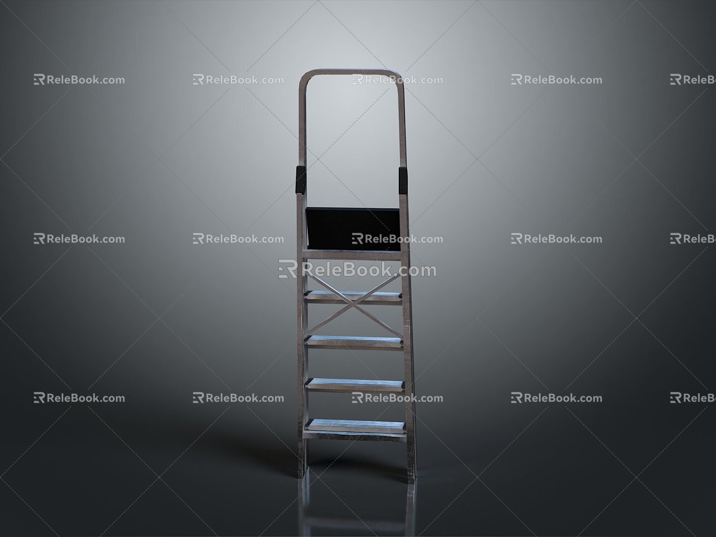 Diving Platform Diving Base Mobile Iron Frame Mobile Iron Ladder Movable Ladder Competition Watch Rack Outdoor Items 3d model