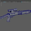 PBR Sniper Gun Firearms Weapon Sniper Rifle Shooting Weapon First Person Game Props 3d model