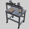 Industrial Equipment with Dual Workstations Mechanical Arms Mobile Metal Frame and Work Platforms