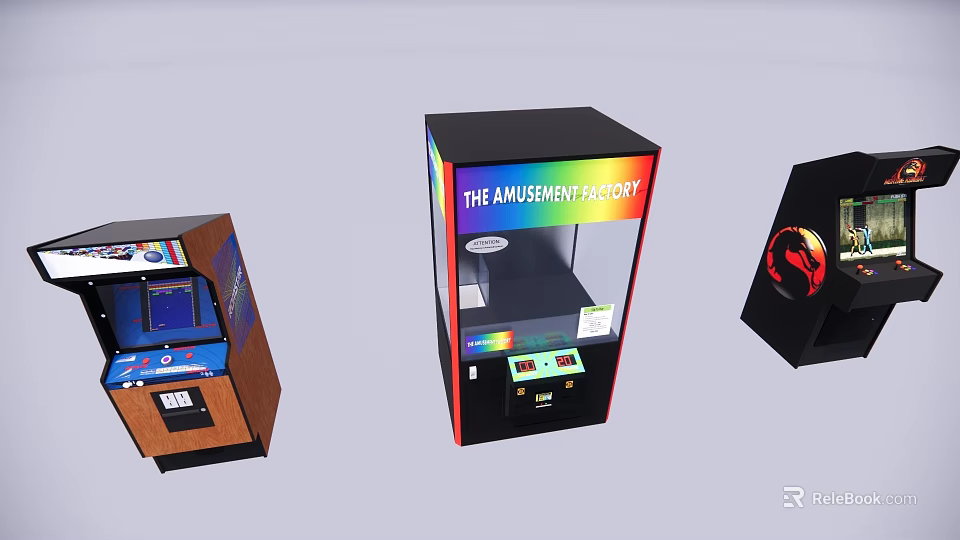 Electric Toys Arcade Machines With Colorful Design And Interactive Play Features 3d model 