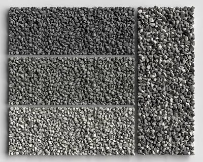 modern cobblestone cobblestone paving pebble gravel 3d model