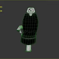 Sleek Futuristic Mechanical Chair With Black Seat And Silver Robotic Arm