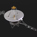 Space Exploration Craft Featuring Large Dish Antenna Support Structure And Mechanical Arm