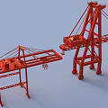 Industrial Equipment Heavy Duty Cranes Red Industrial Machinery for Industrial Applications