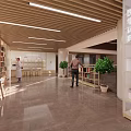 Public Space Corridor Reading Area 3d model