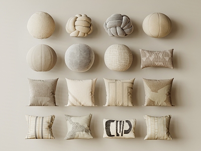 Cream Style Pillow Spherical Pillow model