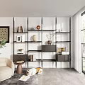 Bookshelf Minimalist Bookshelf Storage Rack 3d model