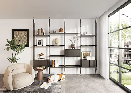 Bookshelf Minimalist Bookshelf Storage Rack 3d model