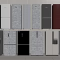 Various Styles And Colors Of Refrigerators And Freezers On