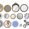 Various Decorative Mirrors With Different Shapes And Frame Styles For Home