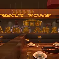 Modern Hot Pot Shop String Shop 3d model