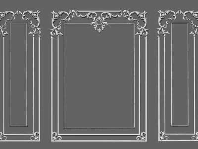 European-style carved line wall panel model