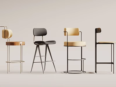 Modern Bar Chair Bar Stool High Chair 3d model