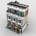 Lego toy building blocks building house shop shop 3d model