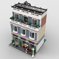 Lego toy building blocks building house shop shop 3d model