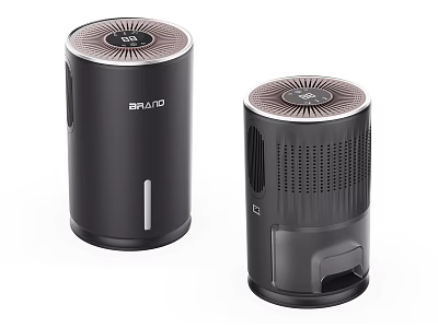 BRILLO Black Air Purifiers Compact Modern Design for Home Use 3d model