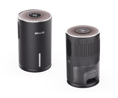 BRILLO Black Air Purifiers Compact Modern Design for Home Use 3d model