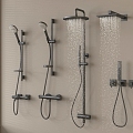 Modern Shower Bathroom Small Shower 3d model