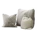 Decorative Pillows with Geometric Pattern and Solid Color Linen Fabric for Modern Home Decor 3d model