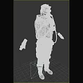 Vintage Tattered Mechanical Armor Style Clothing With Gears Straps Pipes Gloves And Boots