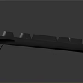 Black Standard Keyboard With White Red Keys And Durable Design