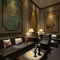 Elegant Luxury Bar Interior With Chandelier Wooden Counter And Wine Racks