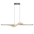 Modern Curved Pendant Light Design With Smooth Wave Shape And Hanging Cables 3d model