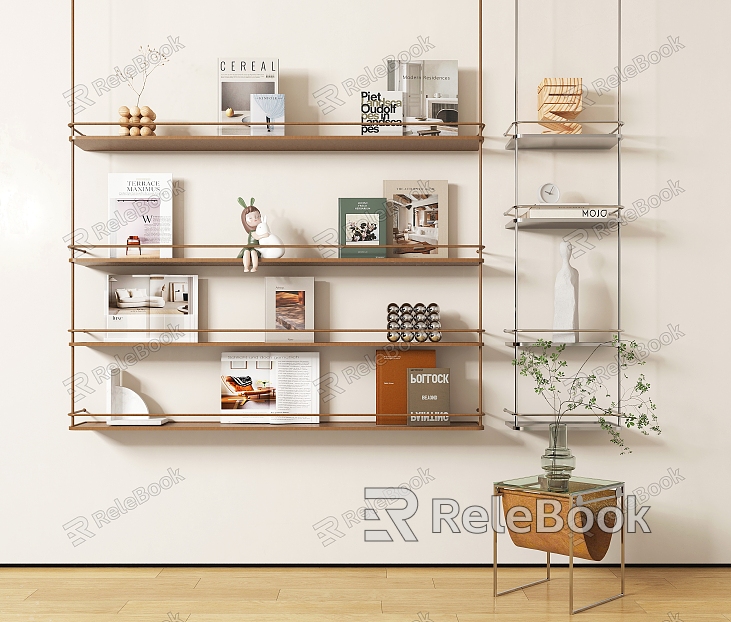 Modern Shelf Magazine Books model