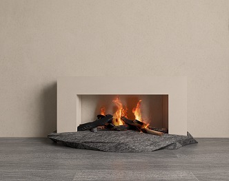 modern fireplace wood fireplace 3d model