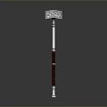 Hammer Warhammer Cartoon Hammer Magic Hammer Thor's Hammer Ancient Weapons Cold Weapons Medieval Items 3d model