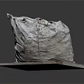 Plant Wrapped In White Bag Placed On Square Stone Slab