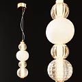 Elegant Pendant Chandeliers with Multi Layered Spherical Glass and Gold Metal Design