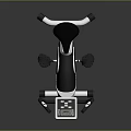 Modern Black And White Stationary Bike With Ergonomic Handlebar Adjustable Seat And Sturdy Frame